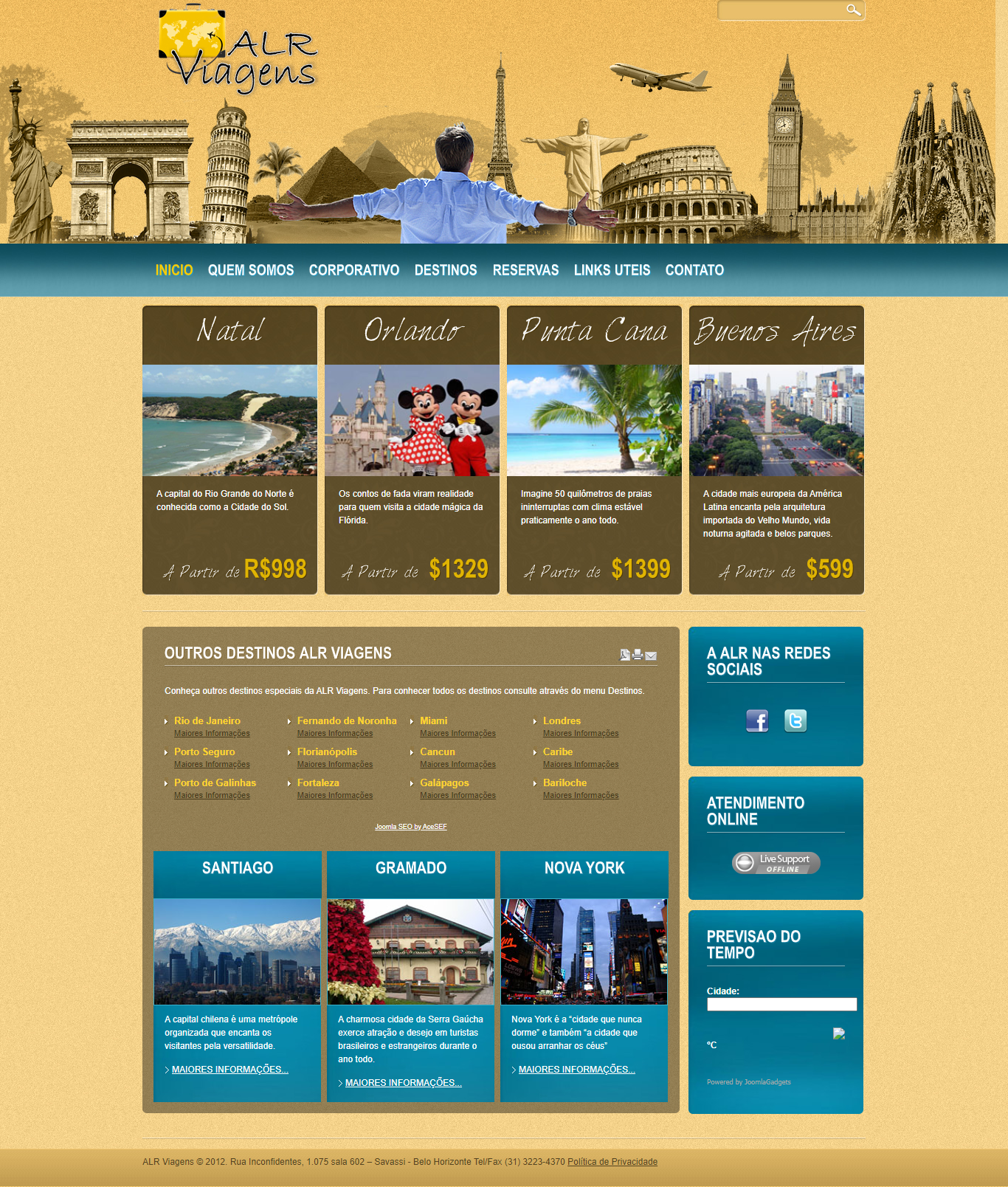 ALR Viagens Website
